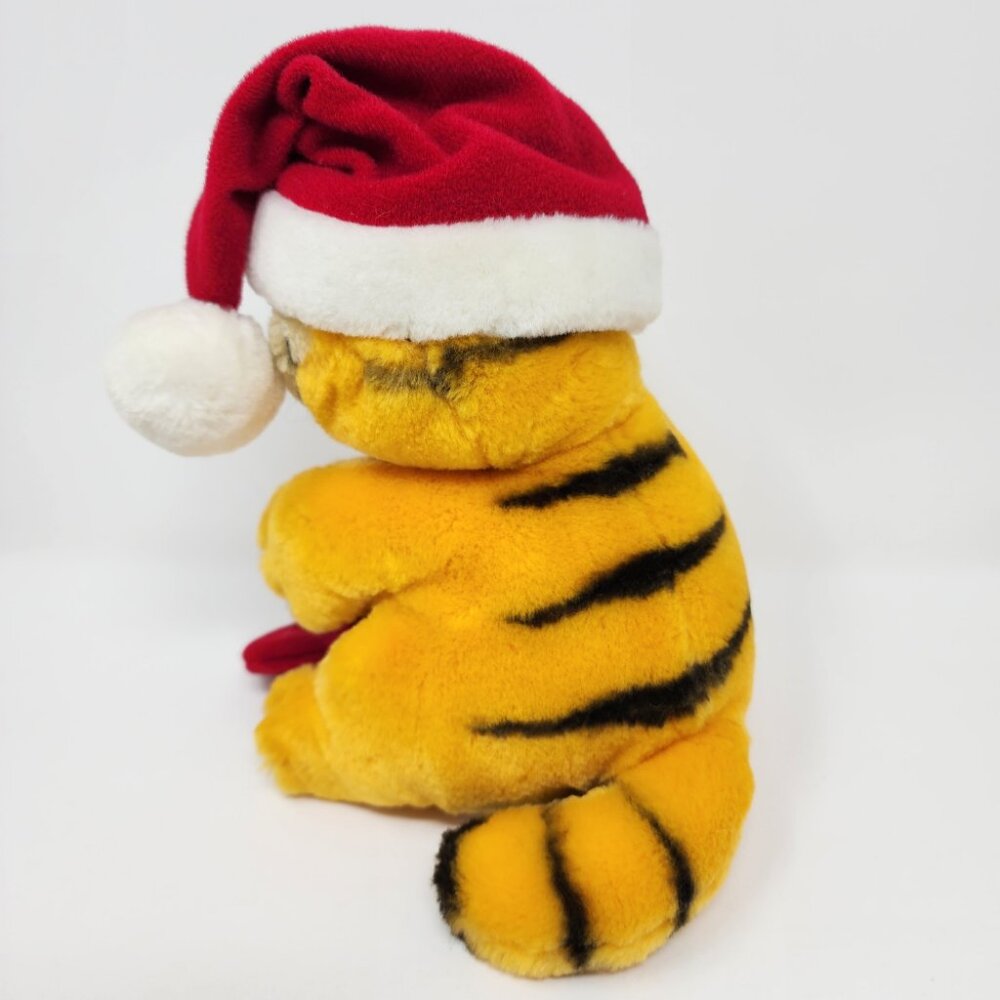 Vtg 1981 Dakin Garfield Santa Cat 8" Plush 'Fill Er Up!' Christmas Stocking Toy - Picture 15 of 15